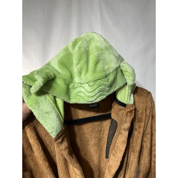 Star Wars Yoda Robe Hooded Fleece Brown Green Kids Size 12‎ - Picture 4 of 5